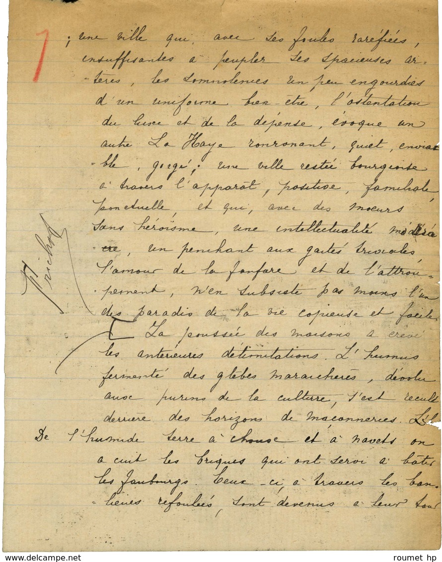 LEMONNIER Camille (1844-1913), écrivain, Journaliste Et Critique D'art Belge. -/- BRUXELLES. - Other & Unclassified