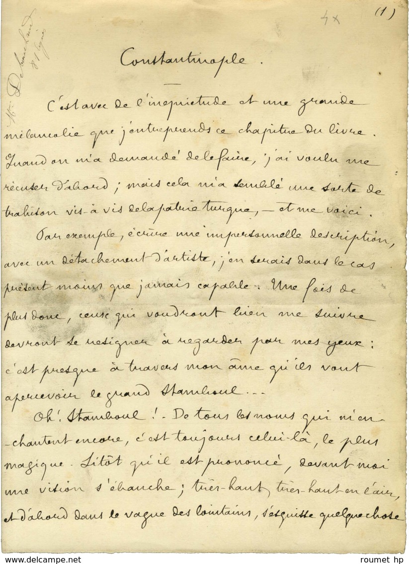 LOTI Pierre, Julien Viaud, Dit (1850-1923), écrivain, Officier De Marine Et Académicien Français. -/- CONSTANTINOPLE. - Autres & Non Classés