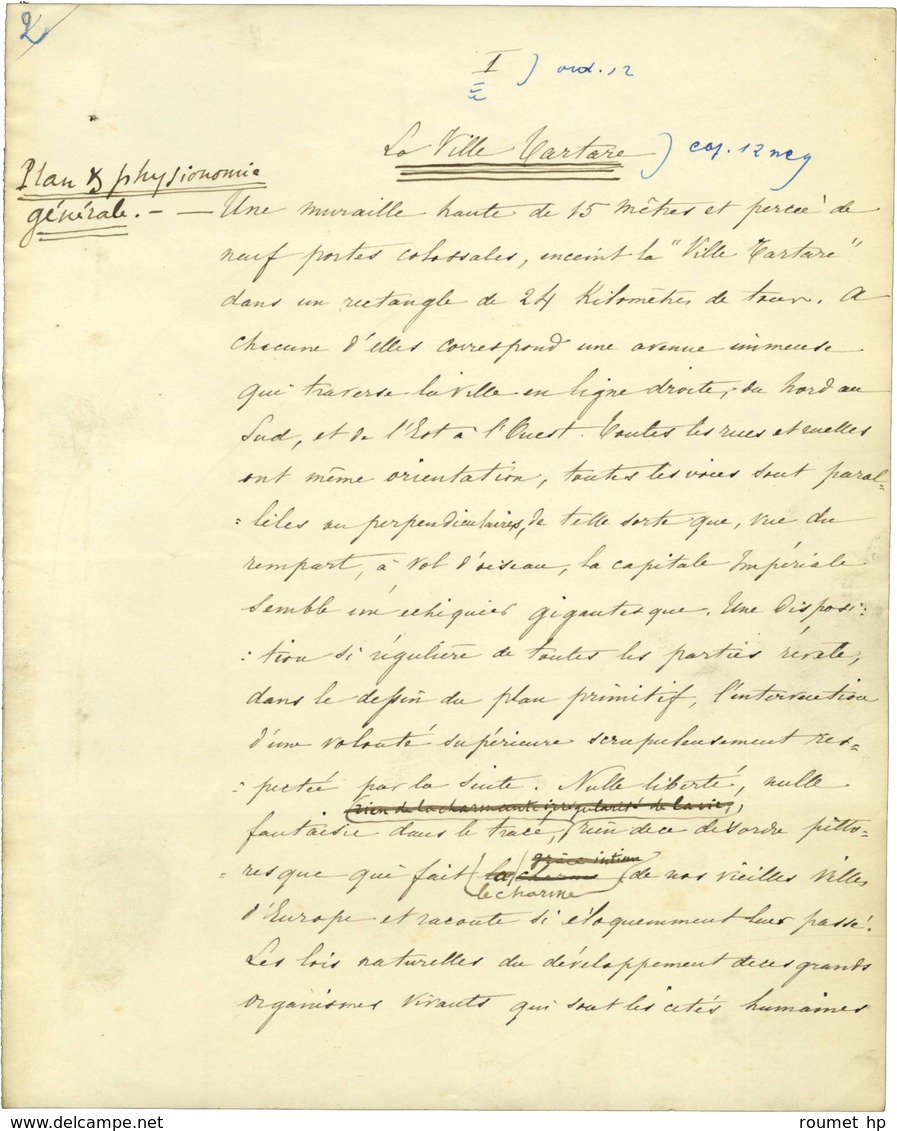 PALÉOLOGUE Maurice (1859-1944), Diplomate, Historien, Essayiste Et Académicien Français. -/- PÉKIN. - Other & Unclassified