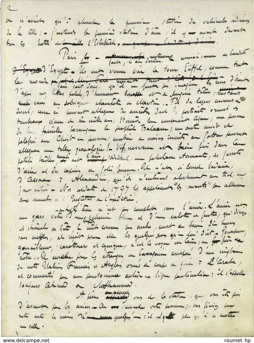 PELLETAN Camille (1846-1915), Historien, Journaliste Et Homme Politique. -/- LE CAIRE. - Autres & Non Classés