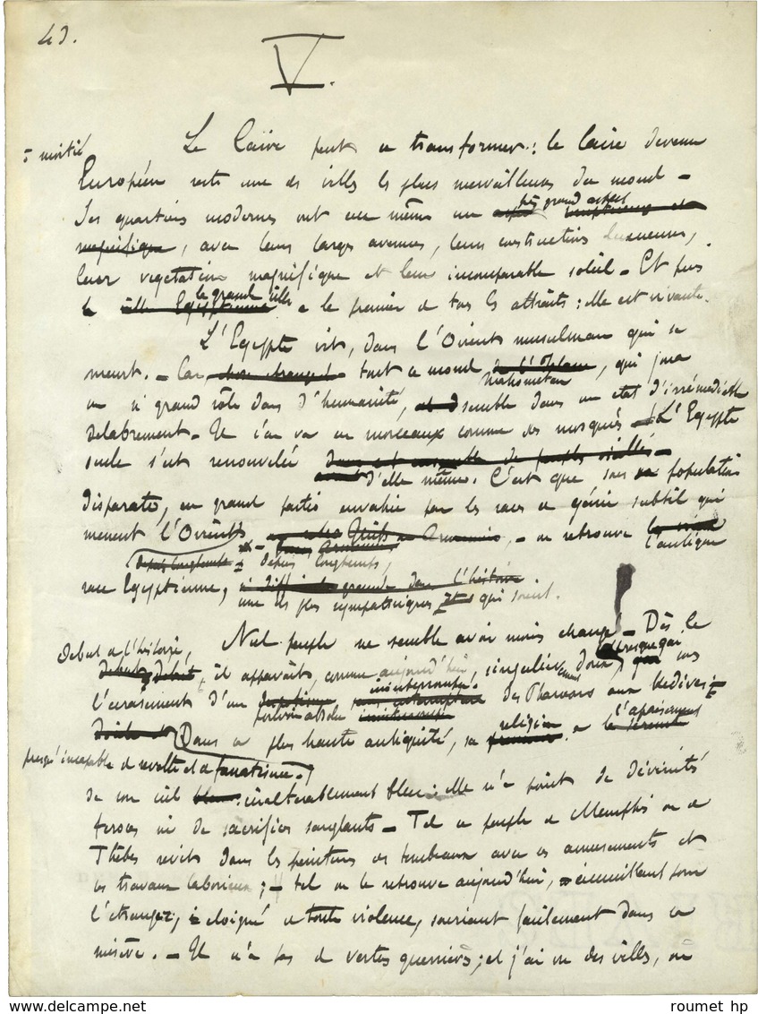 PELLETAN Camille (1846-1915), historien, journaliste et homme politique. -/- LE CAIRE.