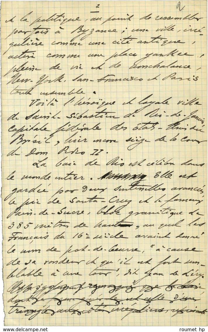 SANTA-ANNA NERY Frederico José De (1848-1901), écrivain Et Historien Brésilien. -/- RIO DE JANEIRO. - Andere & Zonder Classificatie