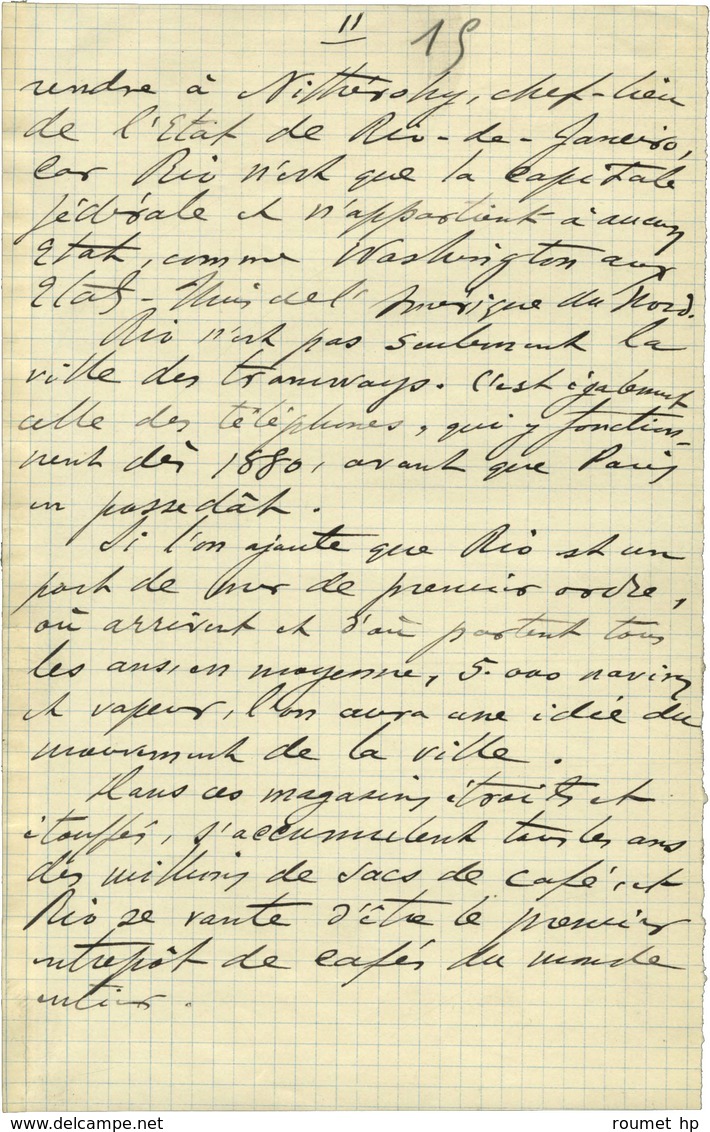 SANTA-ANNA NERY Frederico José De (1848-1901), écrivain Et Historien Brésilien. -/- RIO DE JANEIRO. - Altri & Non Classificati