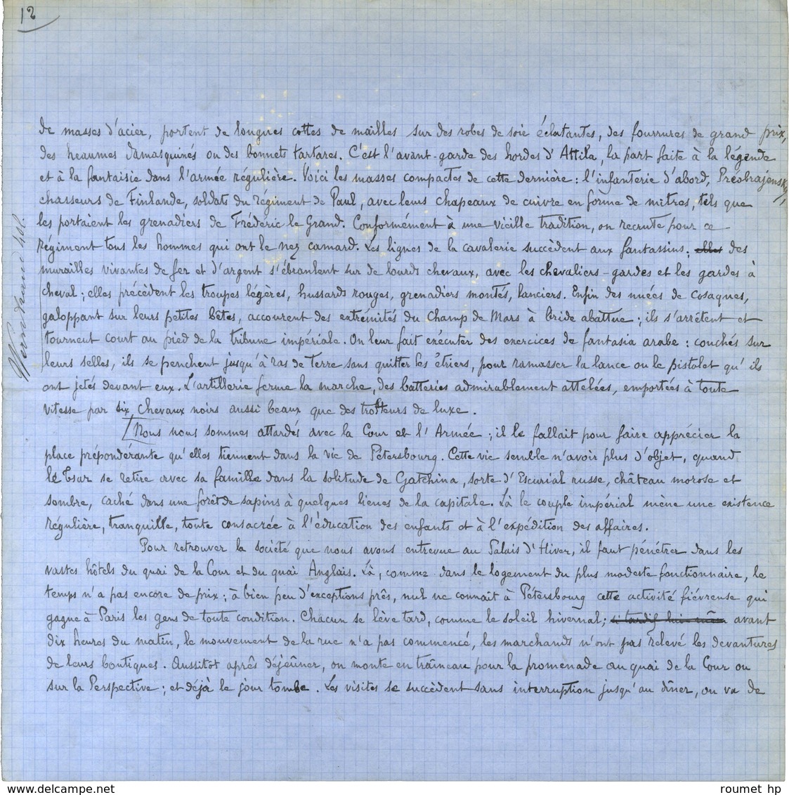 VOGÜÉ Eugène-Melchior De (1848-1910), écrivain, Diplomate, Homme Politique Et Académicien Français. -/- SAINT-PETERSBOUR - Autres & Non Classés