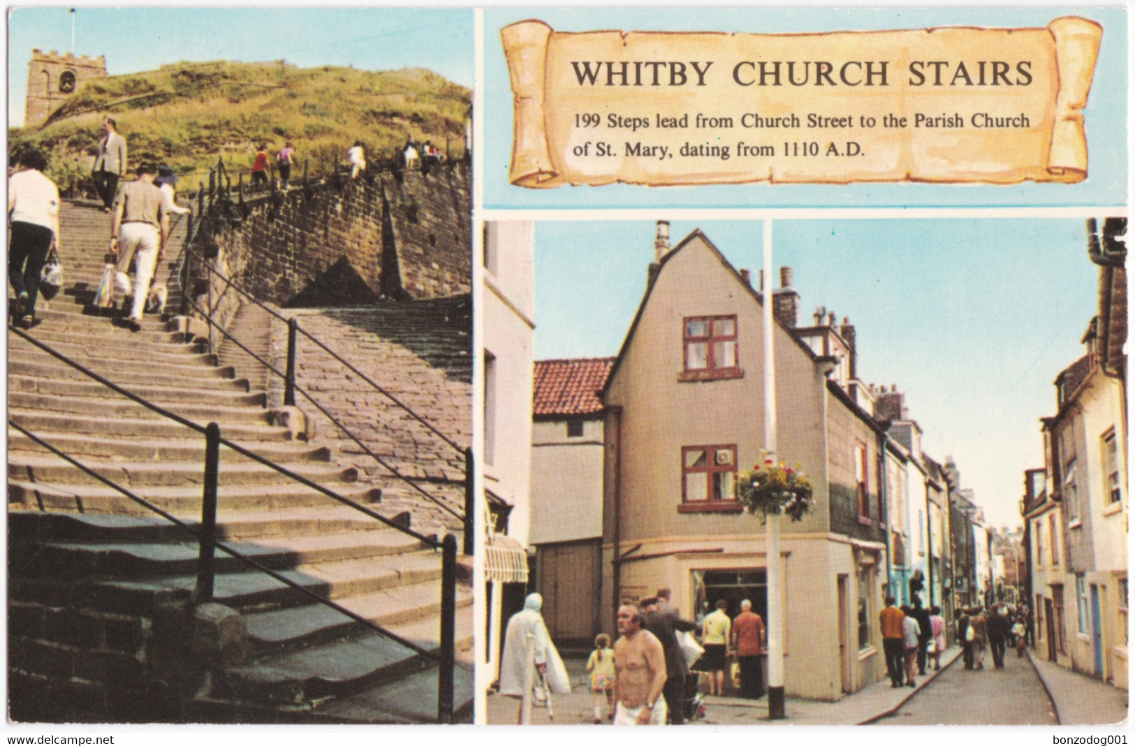 Whitby Church Stairs, Whitby, Yorkshire. 199 Steps. Unposted - Whitby