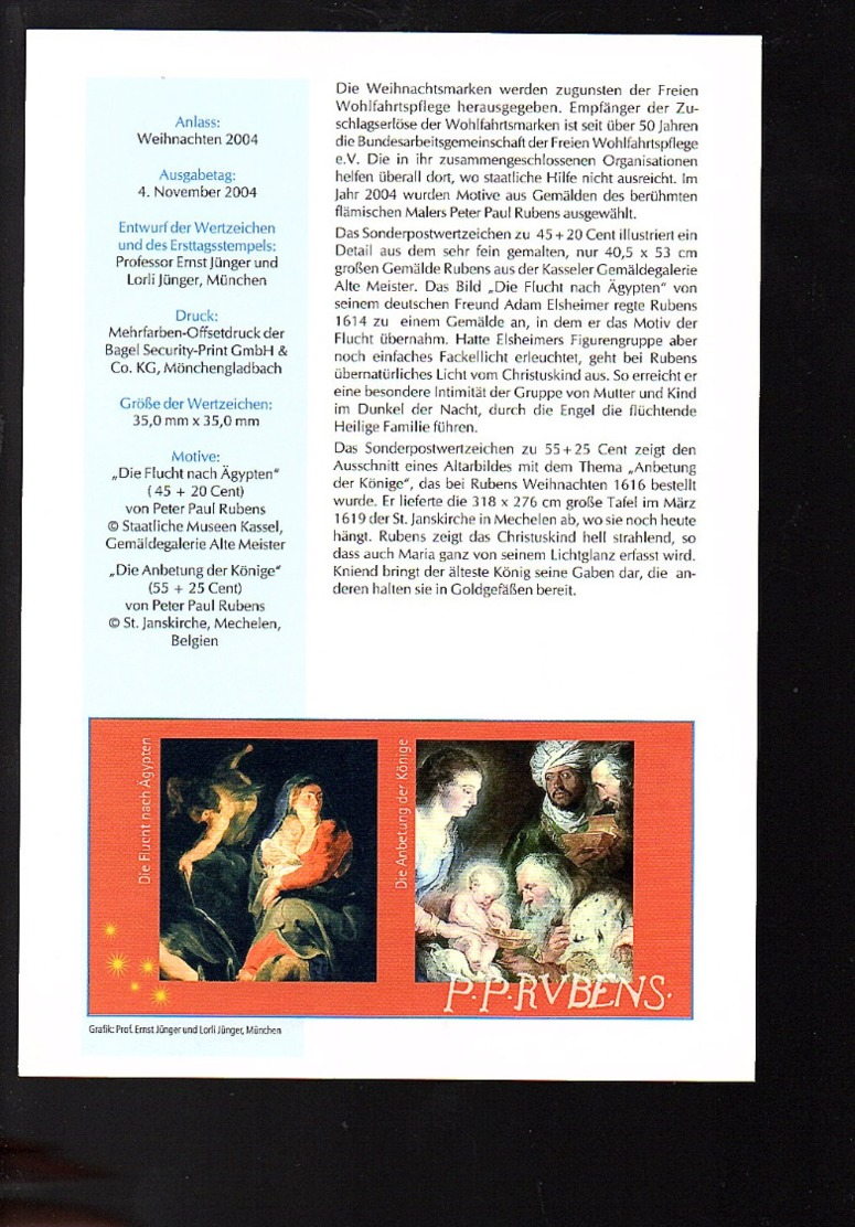 Joint Issue 2004 Weihnachten Kerstmis LIMITED QUANTITY ISSUED  (b289) - Lettres & Documents