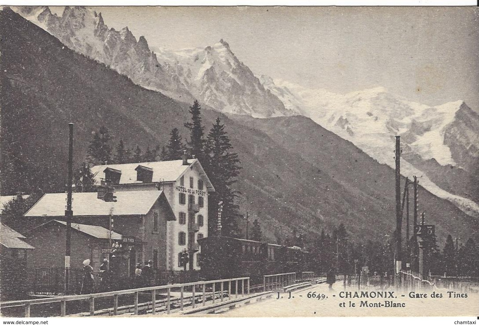 74 GARE DES TINES ET HOTEL FORET DES TINES LIGNE DE TRAIN A VOIX METRIQUE FAYET CHAMONIX MONT BLANC VALLORCINE  MARTIGNY - Chamonix-Mont-Blanc