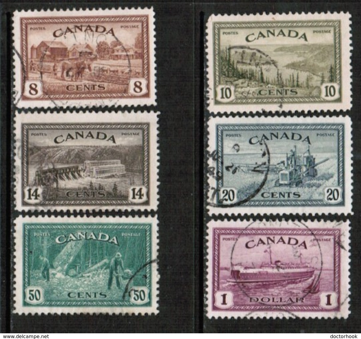 CANADA  Scott # 268-73 VF USED (Stamp Scan # 532) - Used Stamps