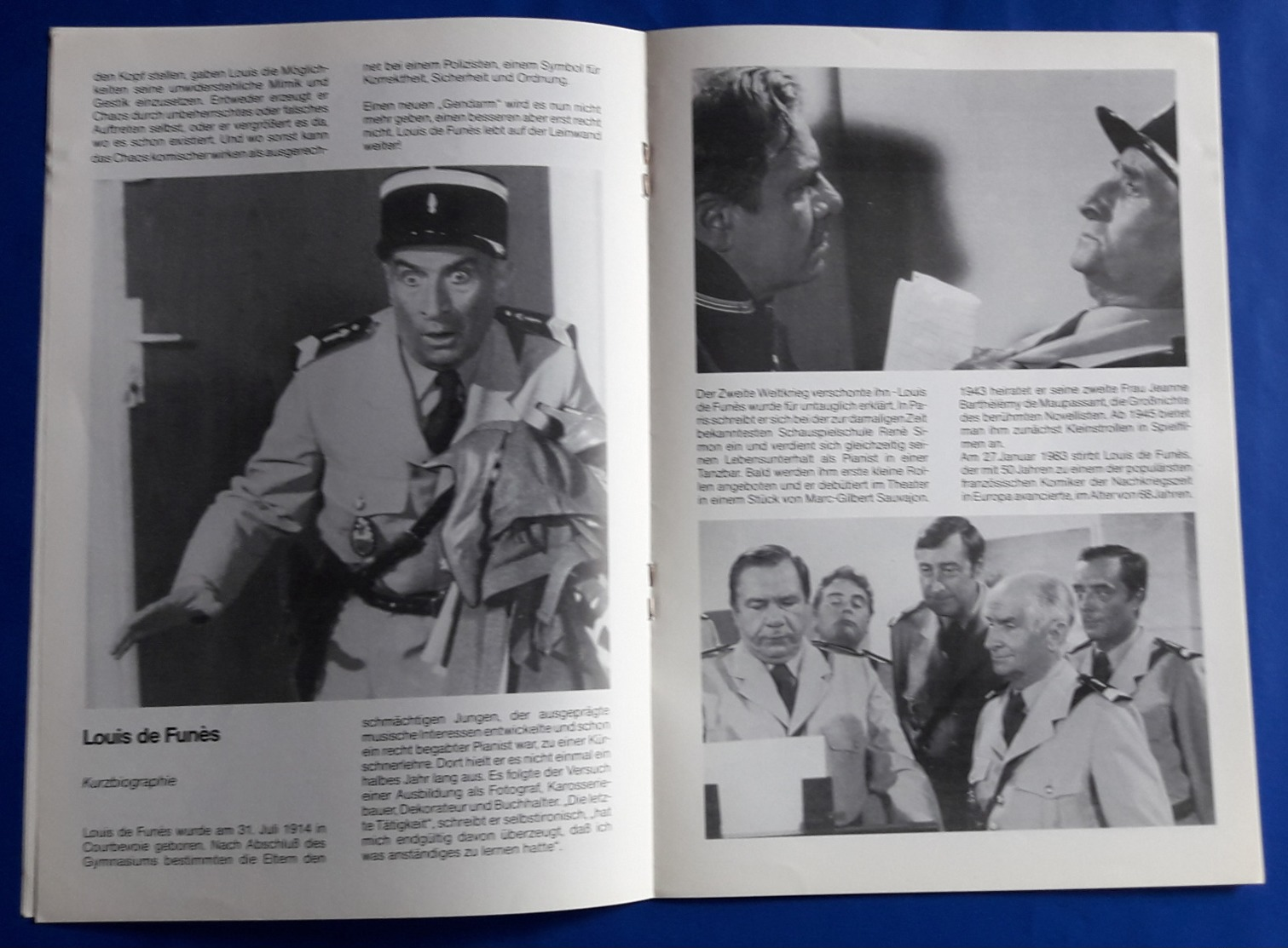 LOUIS DE FUNES / MICHEL GALABRU Im Film "Louis Und Seine Verrückten Politessen" # NFK-Filmprogramm Von 1983 # [19-1193] - Zeitschriften