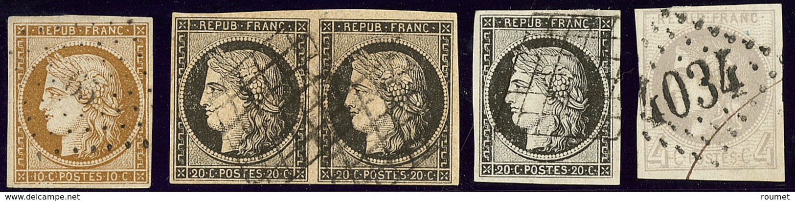 Nos 1, 3 Paire, 3a, 41B. - TB - 1849-1850 Cérès