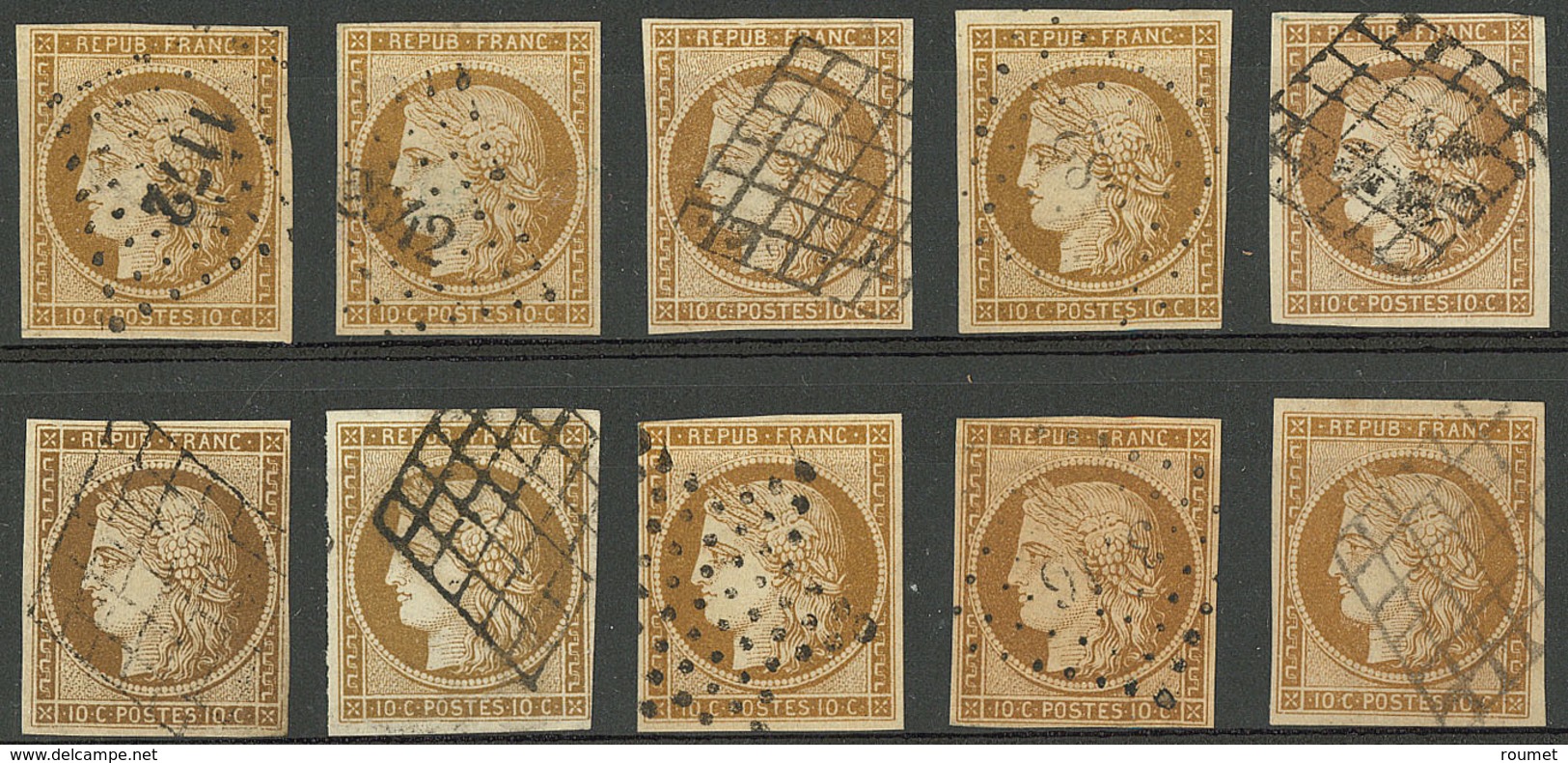 No 1, Nuances Et Obl Diverses, Tous états - 1849-1850 Ceres