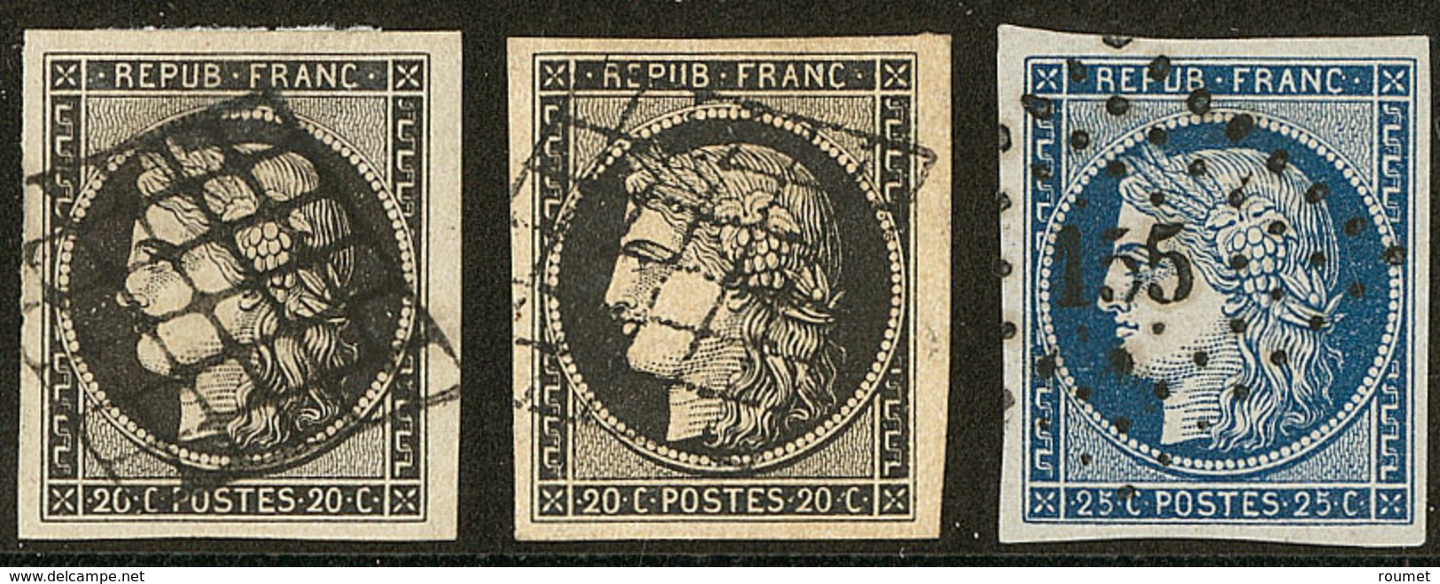 Nos 3 (2), 4, Ex Choisis. - TB - 1849-1850 Cérès