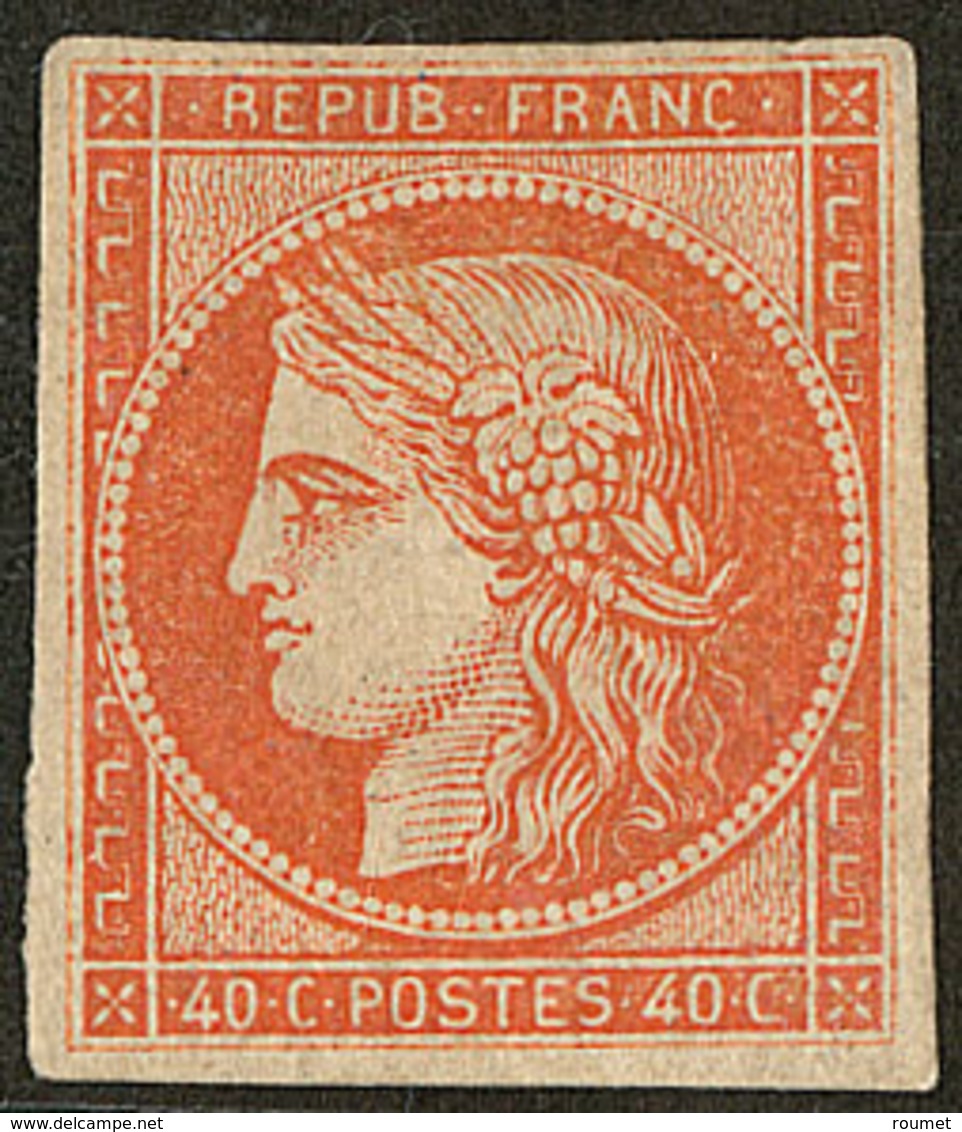 (*) No 5, Orange, Réparé, TB D'aspect. - R - 1849-1850 Ceres