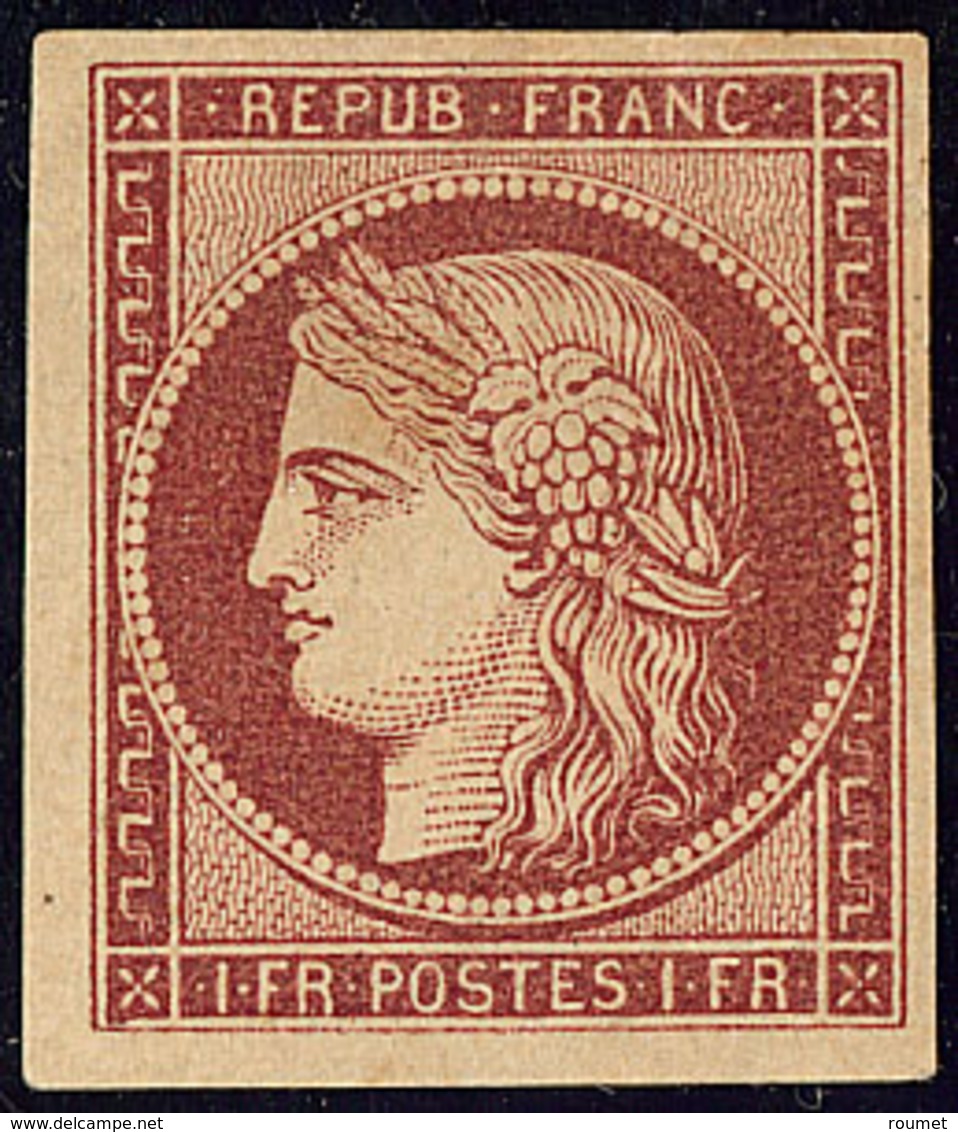 * No 6, Carmin, Jolie Pièce. - TB. - RR - 1849-1850 Cérès