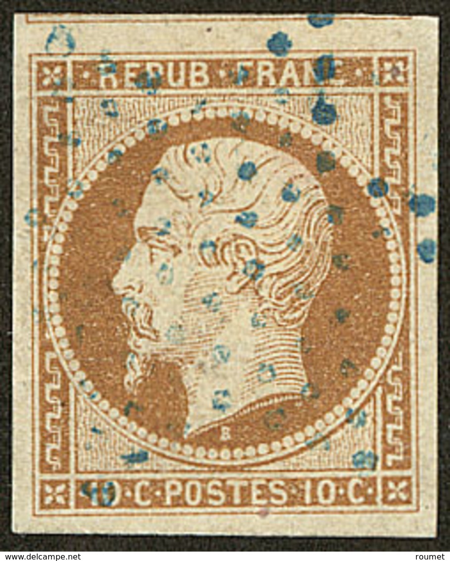 No 9a, Bistre-brun, Obl étoile Bleue, Un Voisin. - TB. - R (cote Maury 2009) - 1852 Louis-Napoléon