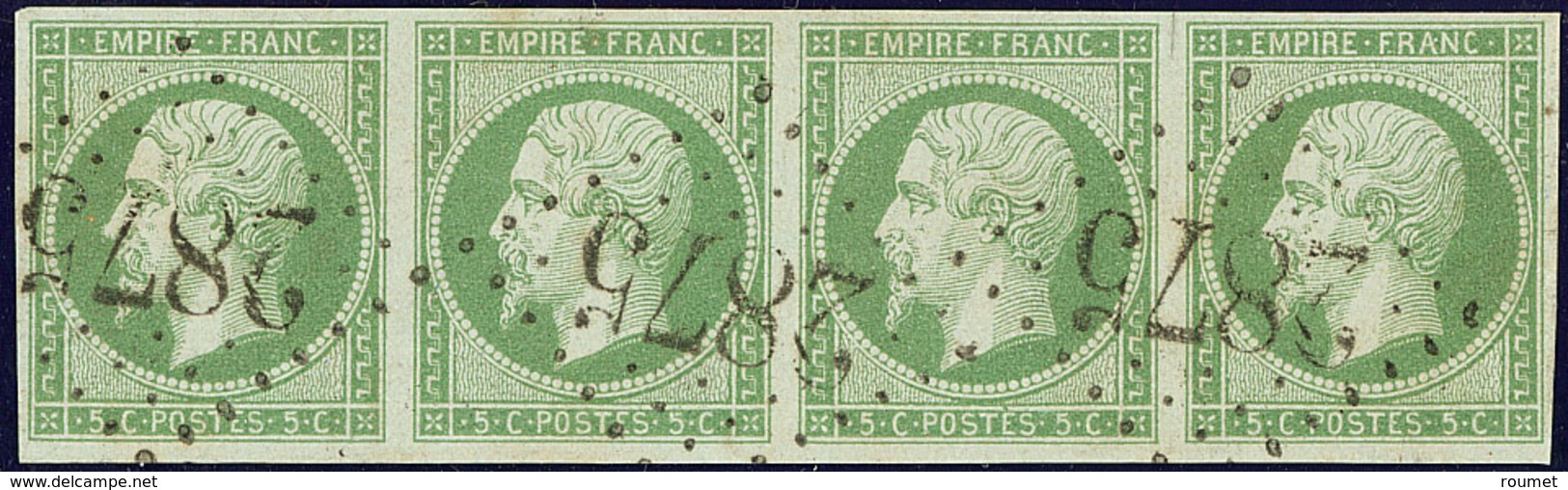 No 12, Bande De Quatre Obl Gc 2875. - TB - 1853-1860 Napoléon III