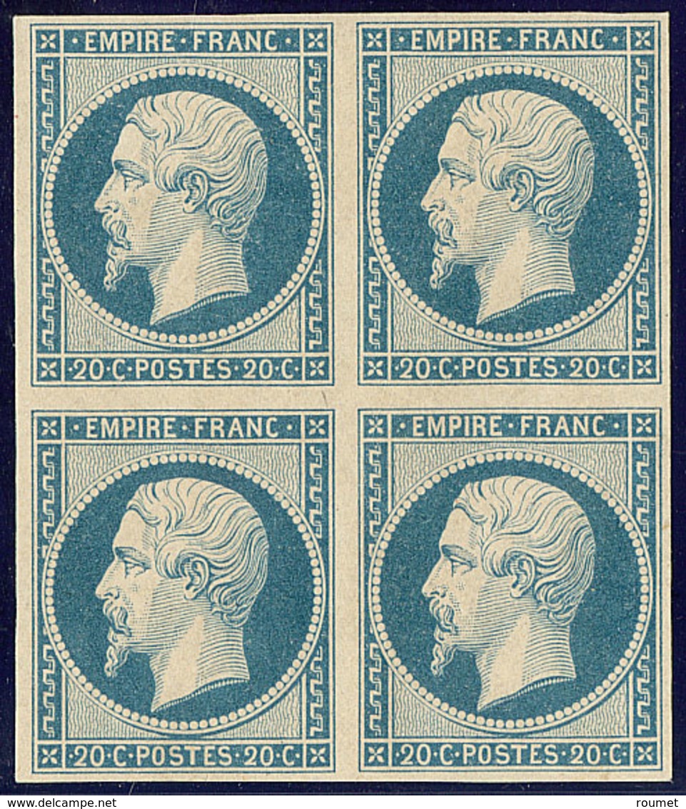 ** No 14Af, Bloc De Quatre, Très Frais. - TB - 1853-1860 Napoléon III