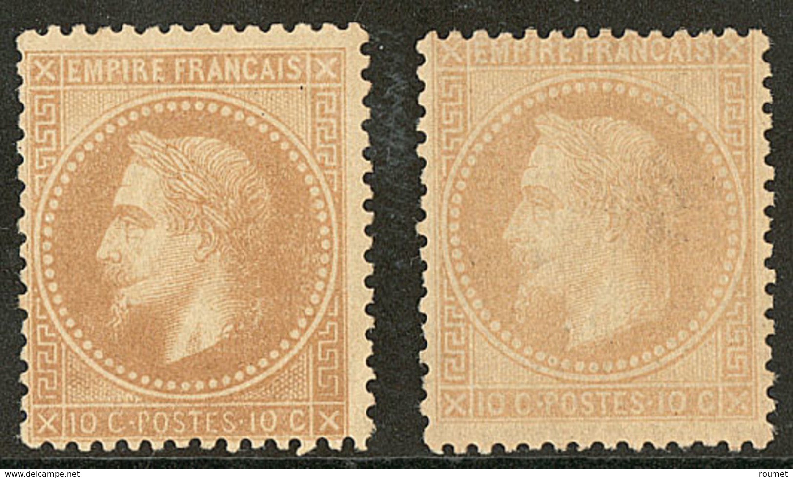 * Nos 28A, 28B. - TB - 1863-1870 Napoléon III Lauré