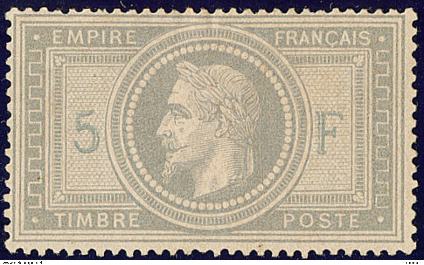 * 5 Et F En Bleu. No 33A, Pd Mais TB D'aspect. - R - 1863-1870 Napoléon III Lauré