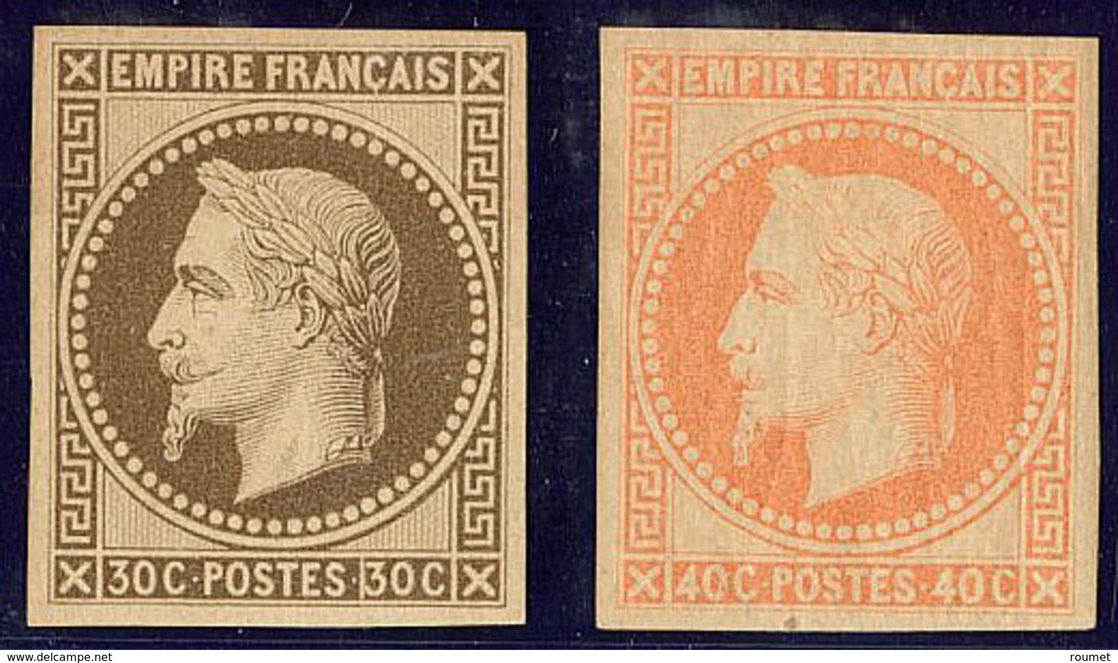 * Rothschild. Nos 30c (gomme Glacée), 31c. - TB - 1863-1870 Napoléon III Lauré