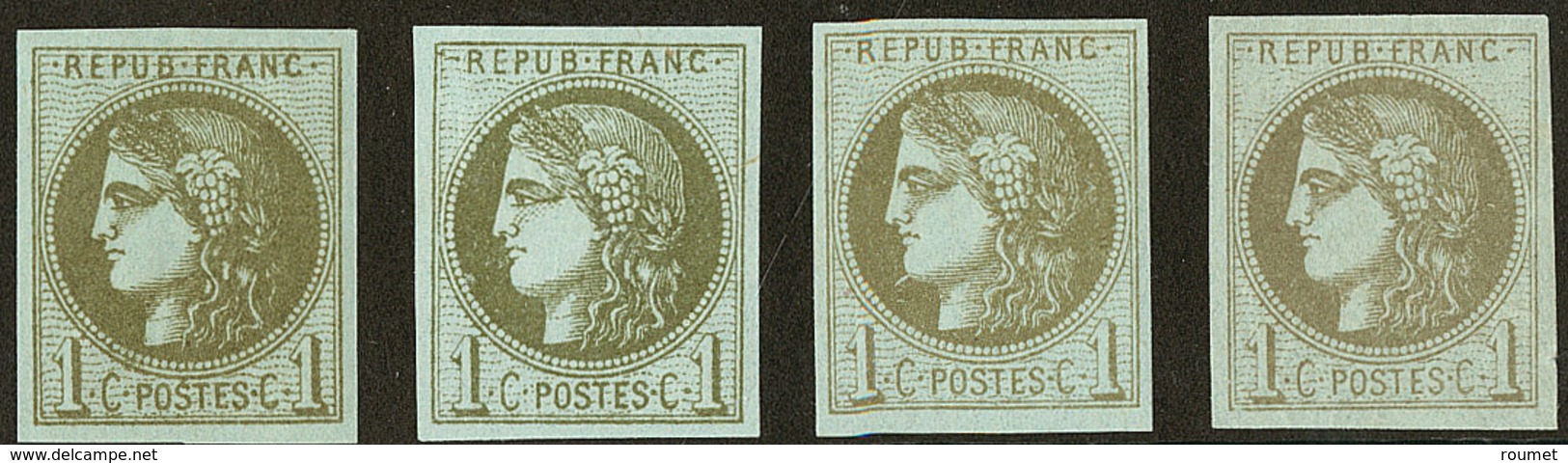 ** Nos 39I, 39II, 39IIIj (2). - TB - 1870 Bordeaux Printing