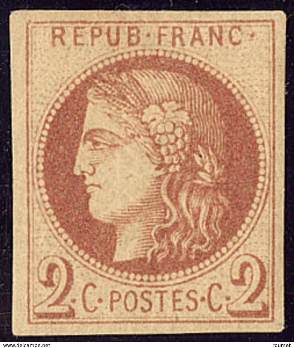 * Rothschild. Impression Fine De Tours. No 40Id, Brun-rouge, Très Frais. - TB. - R - 1870 Bordeaux Printing