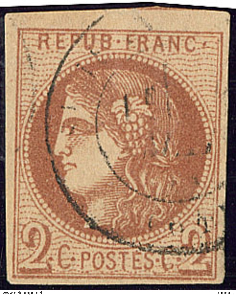 No 40II, Obl Cad 17, Belle Nuance Proche Du Marron. - TB - 1870 Emission De Bordeaux