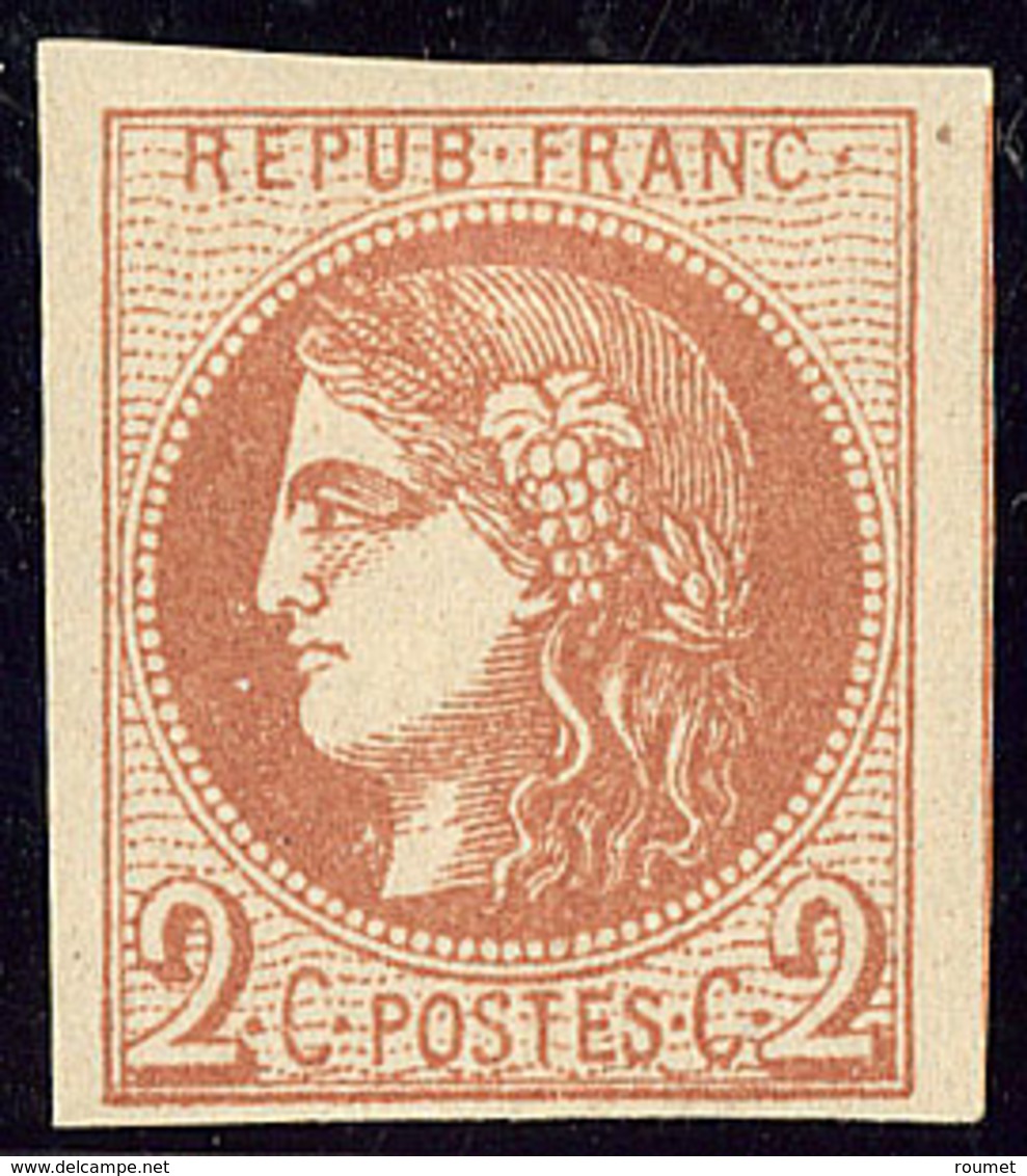 (*) No 40IIa, Brun-rouge Clair, Un Voisin. - TB - 1870 Emission De Bordeaux