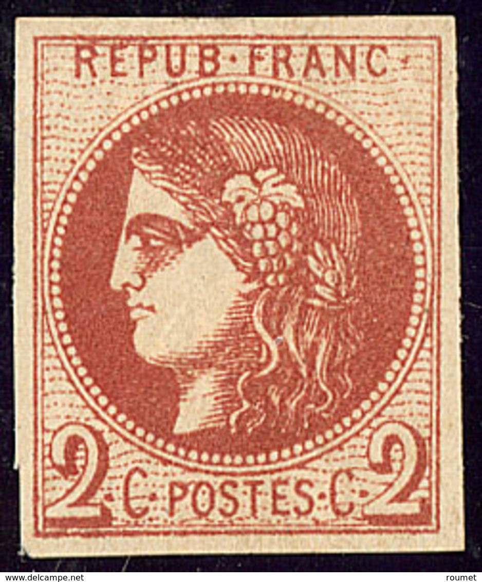 * No 40IId, Rouge-brique Foncé, Fortes Charnières Mais Belle Nuance Et TB. - R - 1870 Emisión De Bordeaux