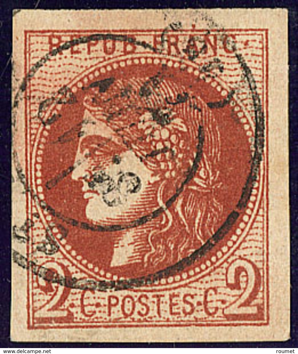 No 40IId, Obl Cad Juin 71, Belle Nuance, Jolie Pièce. - TB. - R - 1870 Ausgabe Bordeaux