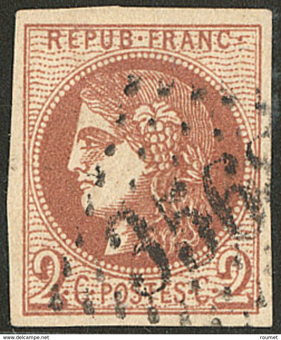 No 40IIf, Marron, Obl Cad. - TB - 1870 Ausgabe Bordeaux