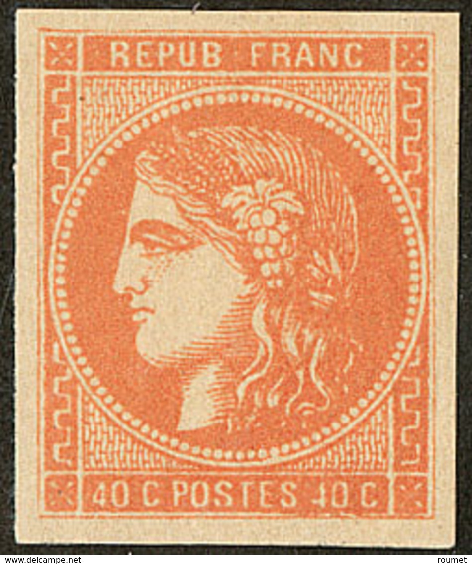 ** No 48, Orange, Très Frais. - TB - 1870 Emission De Bordeaux