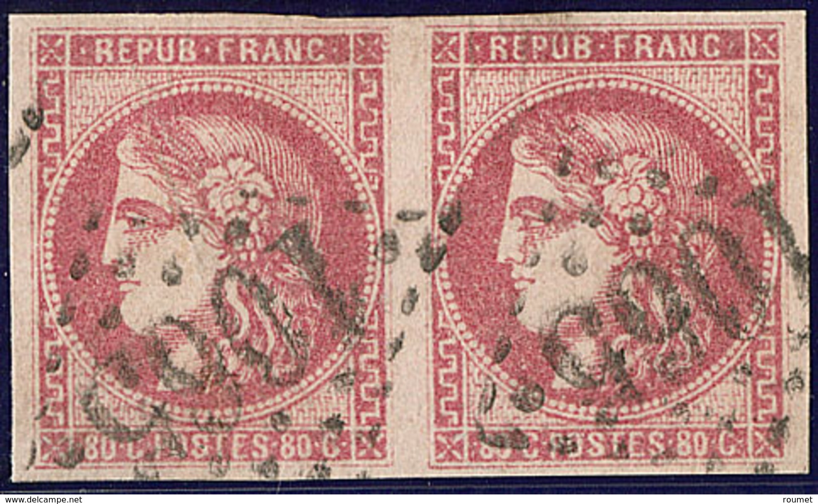 No 49, Paire, Obl Gc 1065. - TB - 1870 Uitgave Van Bordeaux