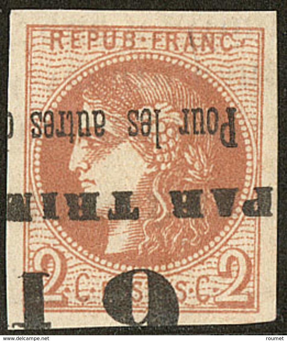 Oblitérations. Impression Typo. No 40II, Très Jolie Pièce. - TB - 1870 Emission De Bordeaux