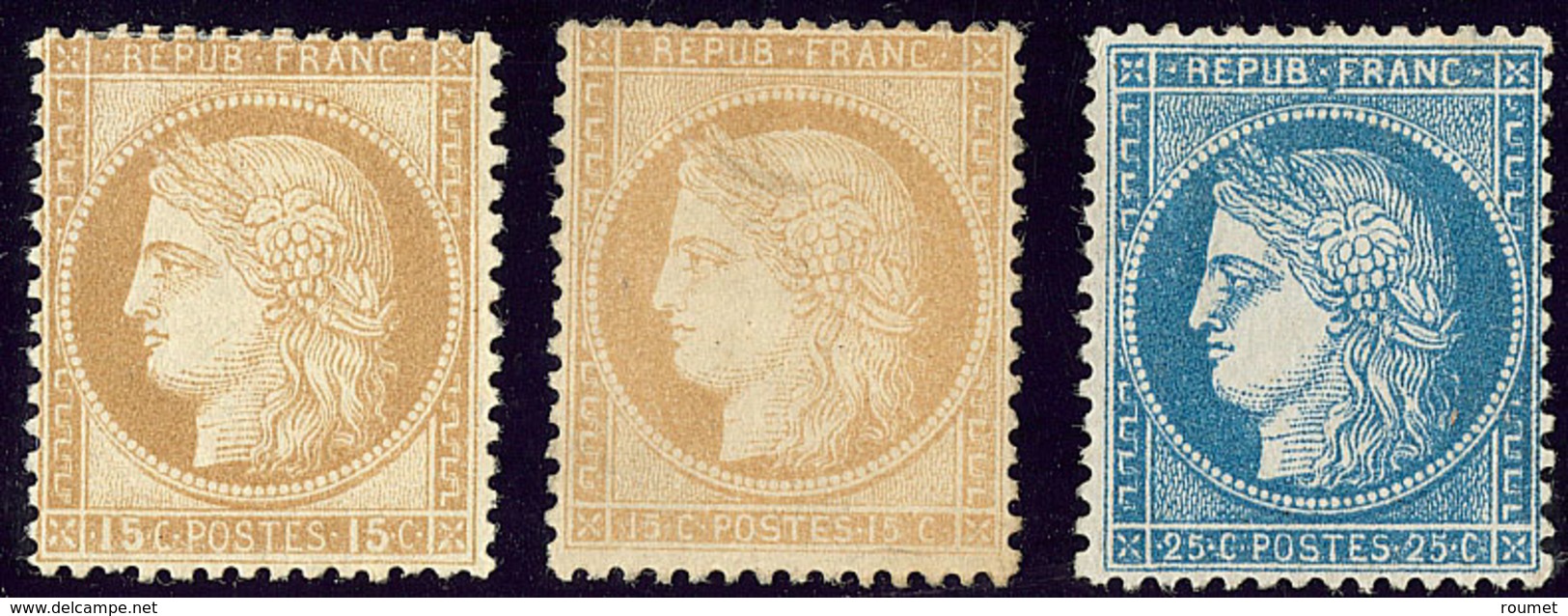 (*) Nos 55, 59, 60I. - TB - 1871-1875 Cérès