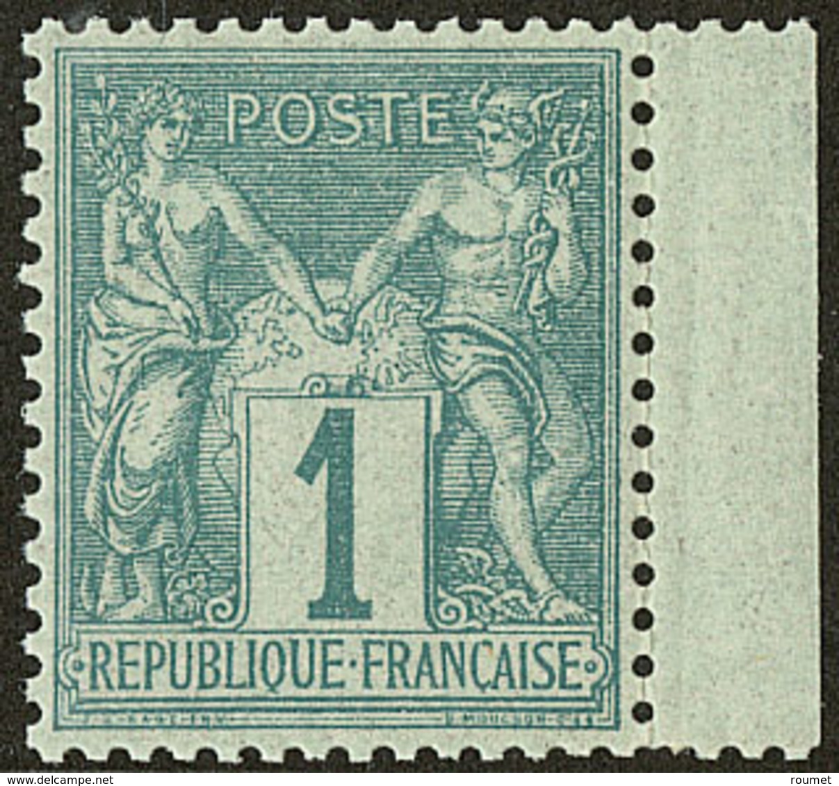 ** No 61, Vert, Petit Bdf, Superbe - 1876-1878 Sage (Type I)