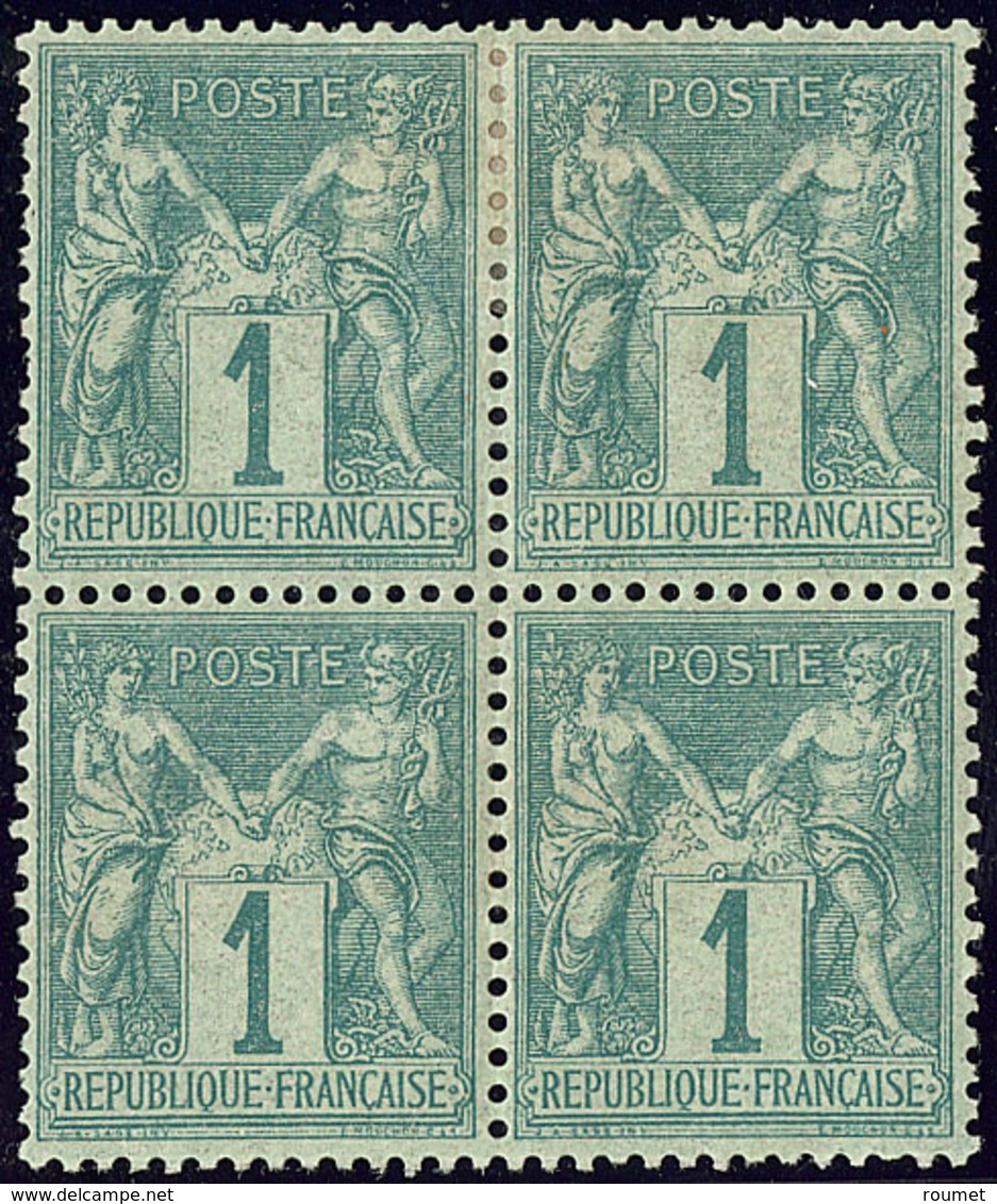 * No 61, Bloc De Quatre, Très Frais Et Centré. - TB - 1876-1878 Sage (Type I)