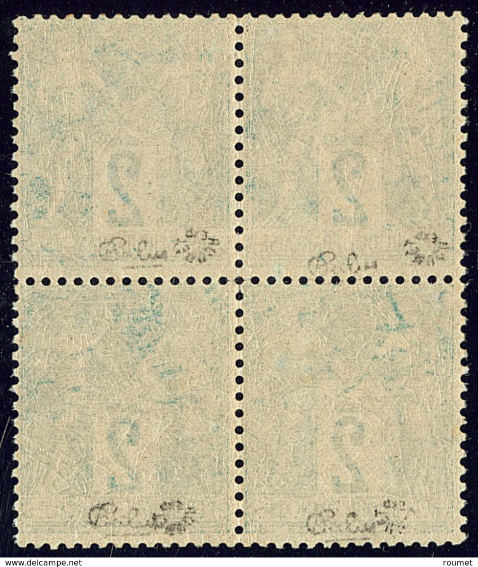 ** No 62, Vert, Bloc De Quatre, Très Frais. - TB. - RR - 1876-1878 Sage (Type I)