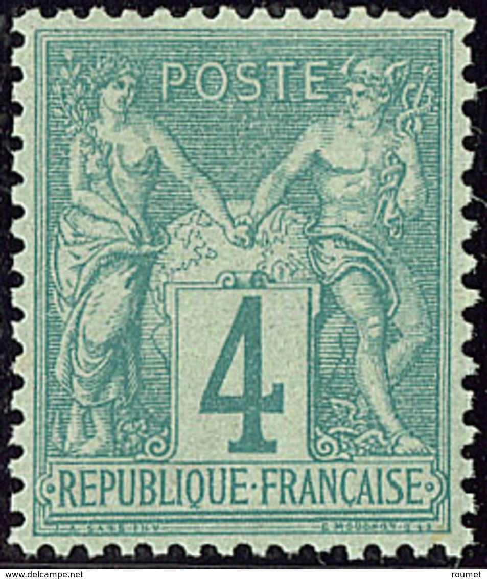 ** No 63, Vert, Très Frais Et Très Bien Centré. - TB - 1876-1878 Sage (Type I)