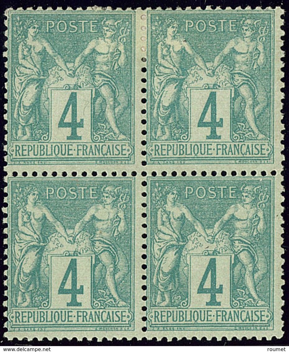 ** No 63, Bloc De Quatre (deux Ex *). - TB - 1876-1878 Sage (Type I)