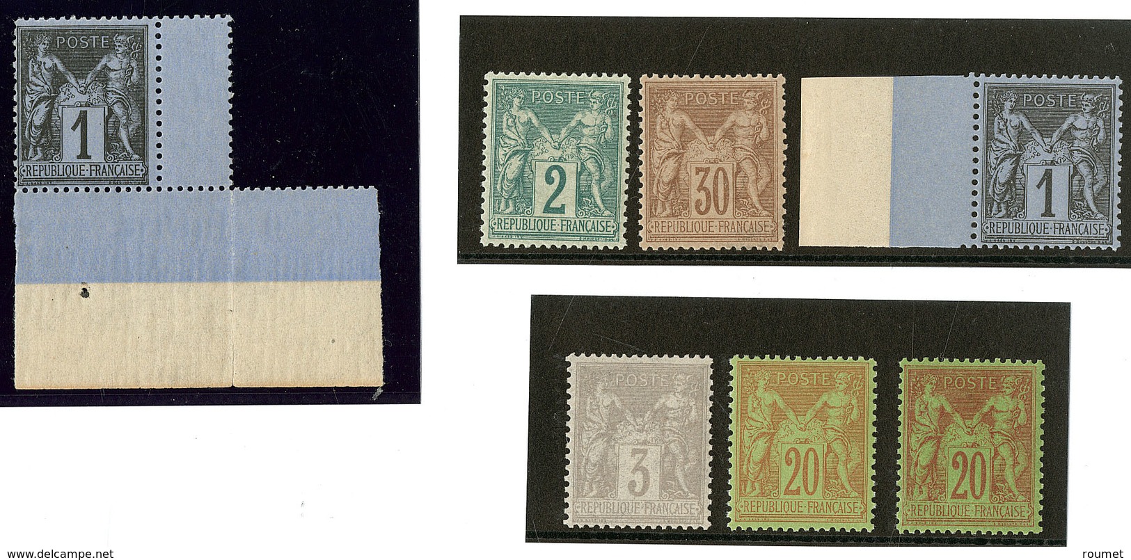 ** Nos 74, 80, 83 Bdf (2), 87, 96, 96a. - TB - 1876-1878 Sage (Type I)