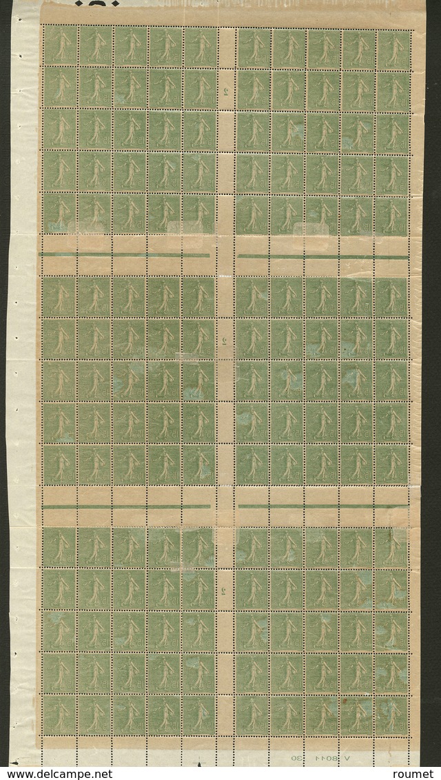 ** Recto-verso. No 130h, Feuille De 150 Ex, Mill. 2, 24 Ex * Et Qqs Petites Adhérences Mais TB - Altri & Non Classificati