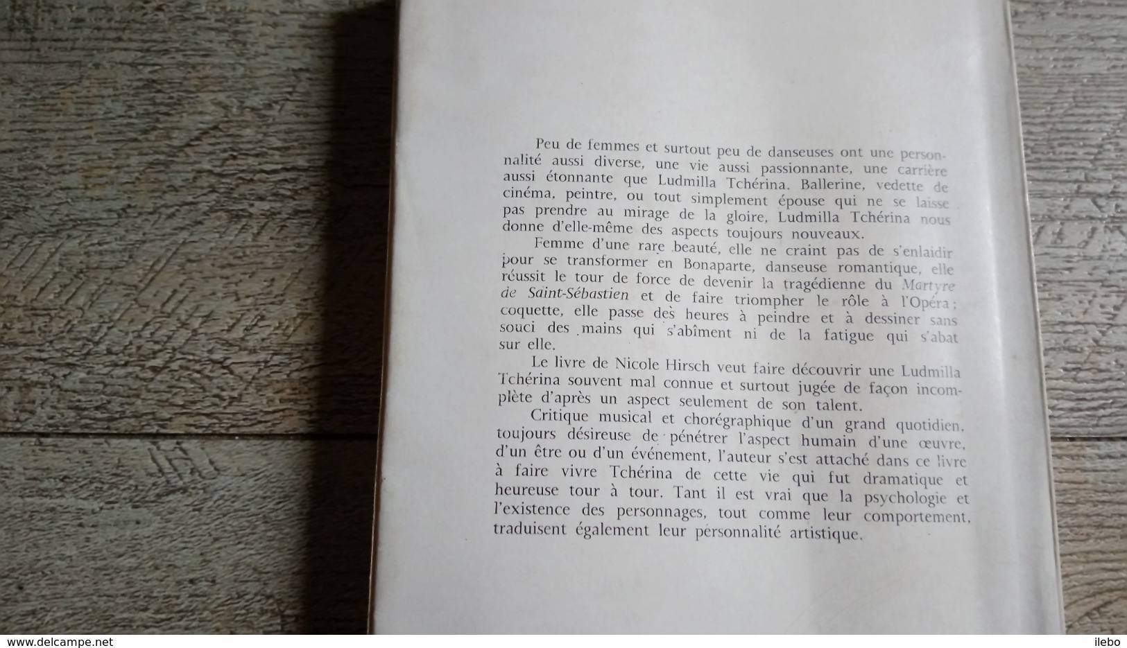 Ludmilla Tcherina De Nicole Hirsch Dédicacé Par L'auteur Et La Danseuse Danse Photos Cinéma - Art