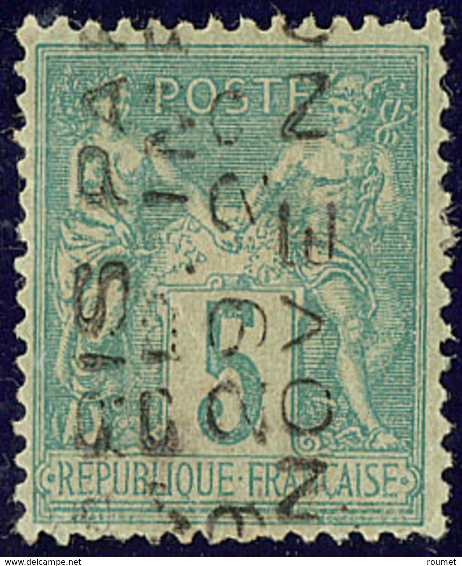 Surcharge 5 Lignes. No 15, 29 NOVE, Sans Millésime. - TB - 1893-1947
