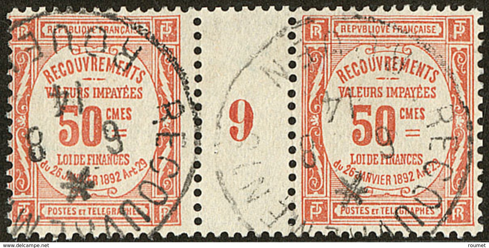 Taxe. No 47, Paire Mill. 9. - TB - Millésimes