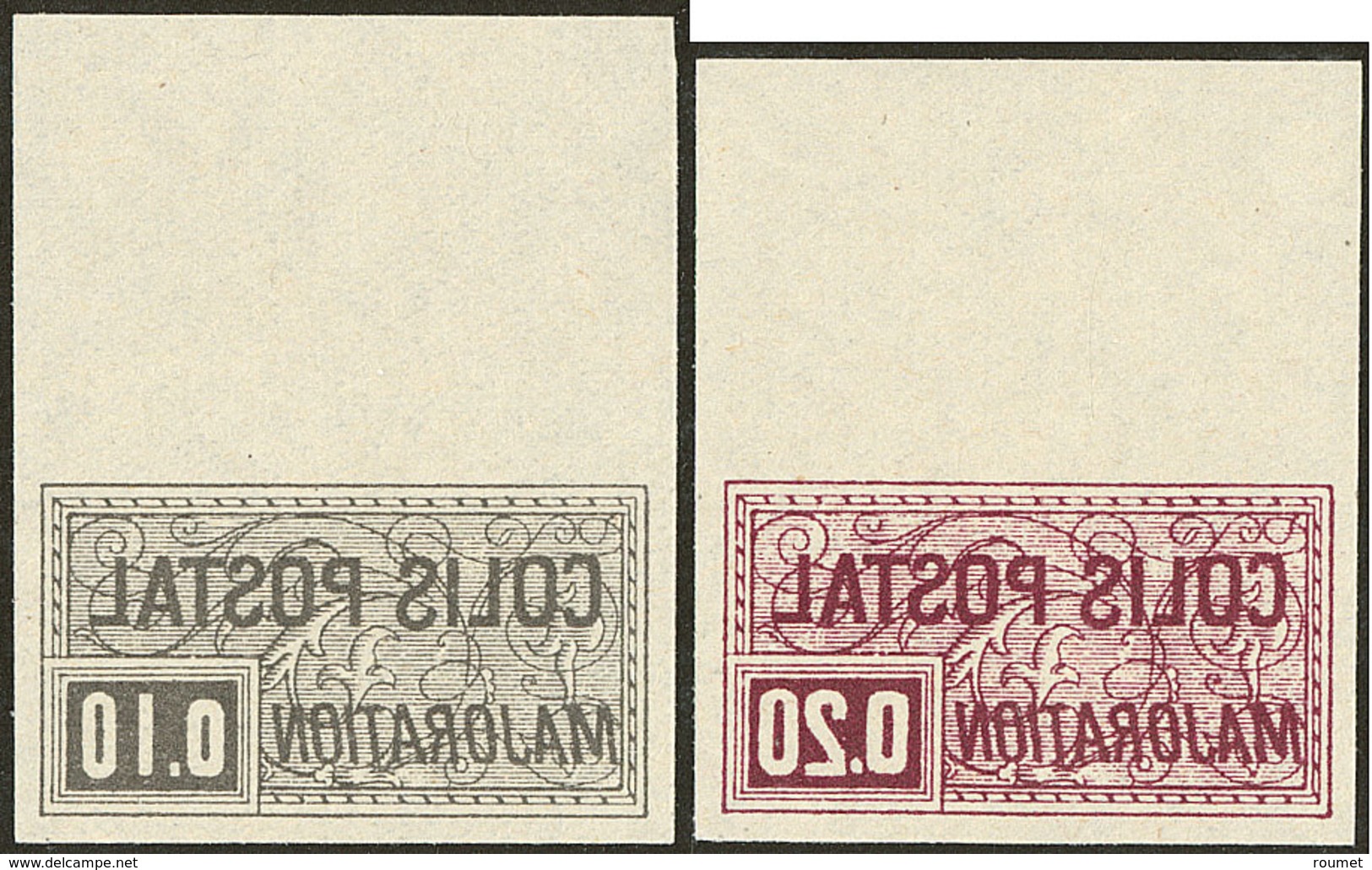 ** Impression Inversée, Couleurs Adoptées, Non Dentelés. Nos 154A, 154B, Tous Deux Bdf, Superbe. - R (tirage 25)(N°et Co - Autres & Non Classés