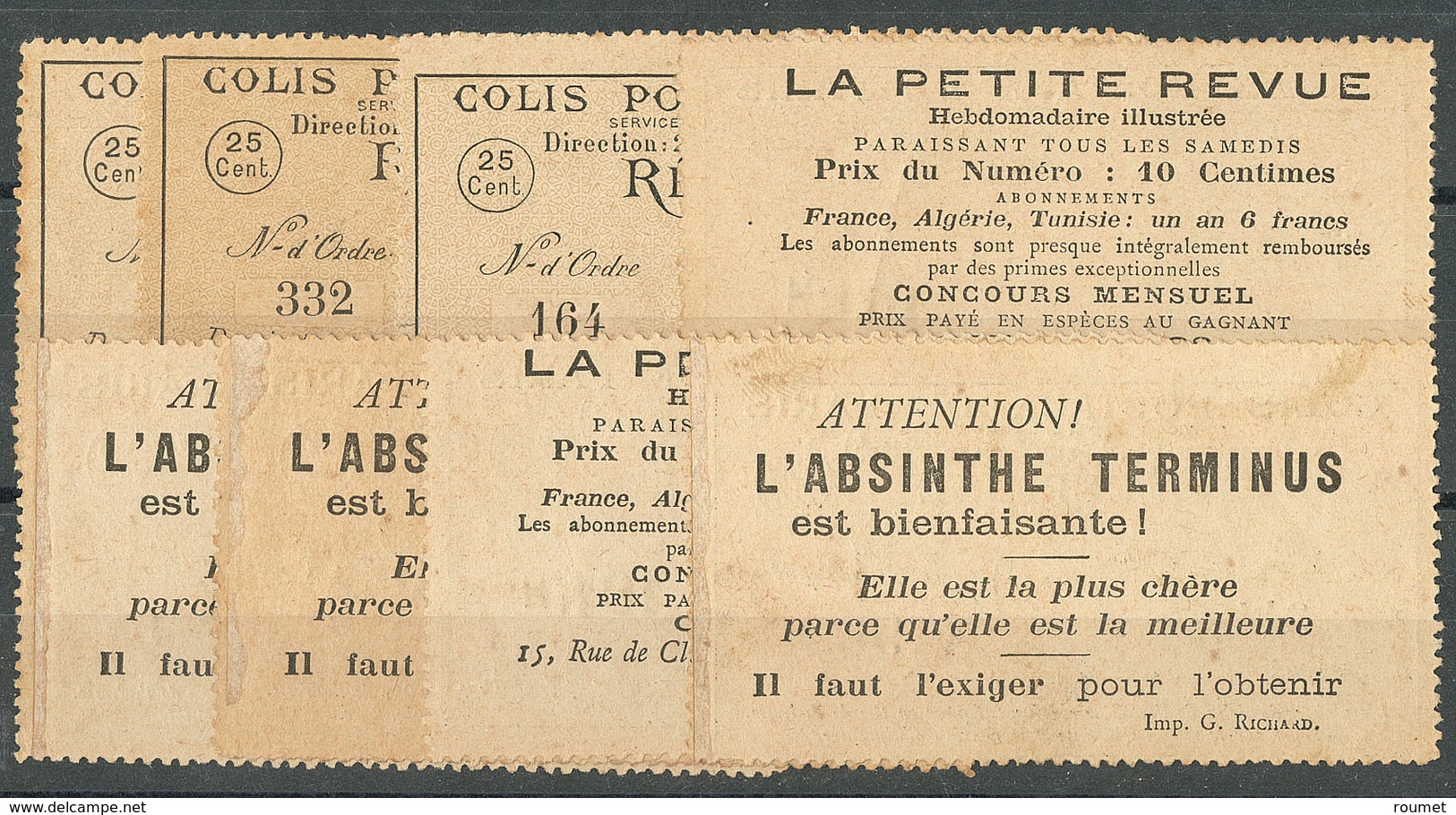 (*) Paris Pour Paris. Nos 21 (3), 21a (3), 21c (2). - TB (N°et Cote Maury) - Autres & Non Classés