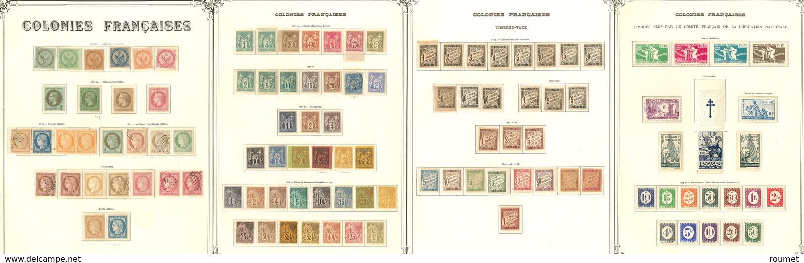 * Collection. 1859-1946 (Poste, Taxe), Complète Sauf 36A, Qqs Ex (*) Et Neuf Obl Dont N°8 (def), 16 (am.) Et 35. - TB, B - Autres & Non Classés