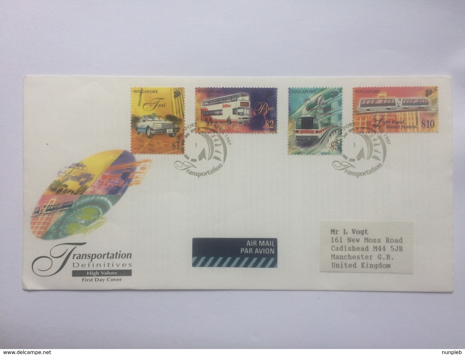 Singapore 1997 Air Mail Transport Definitives FDC - Singapur (1959-...)