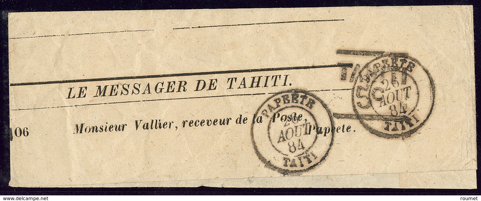 Lettre. Manque De Timbres. No 4aA, Obl Cad Papeete 26.8.84. - TB - Autres & Non Classés